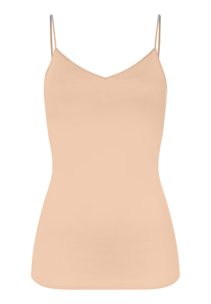 Hanro Cotton Seamless Padded Cami in Black, Beige & White