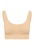 Hanro Touch Feeling Padded Crop Top in Blk & Beige