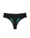 Huha Mineral Undies - Mid-Rise Thong (Black & Beige) - Lily Pad Lingerie