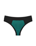 Huha Mineral Undies - Mid-Rise Thong (Black & Beige) - Lily Pad Lingerie