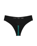 Huha Mineral Undies - Mid-Rise Thong (Black & Beige) - Lily Pad Lingerie