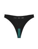 Huha Mineral Undies - High-Rise Thong in Black & Beige - Lily Pad Lingerie