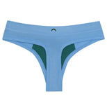 Huha Mineral Undies - Mid-Rise Thong in Sky Blue - Lily Pad Lingerie