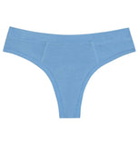 Huha Mineral Undies - Mid-Rise Thong in Sky Blue - Lily Pad Lingerie