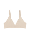 Huha Triangle Bra in Blk & Beige - Lily Pad Lingerie
