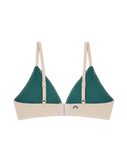 Huha Triangle Bra in Blk & Beige - Lily Pad Lingerie