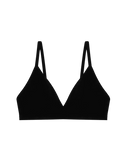 Huha Triangle Bra in Blk & Beige - Lily Pad Lingerie