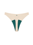 Huha Mineral Undies - High-Rise Thong in Black & Beige - Lily Pad Lingerie
