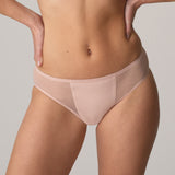 Mario Jo Louie Rio Briefs - Black, Satin Taupe & Powder Rose - Lily Pad Lingerie