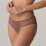 Mario Jo Louie Rio Briefs - Black, Satin Taupe & Powder Rose - Lily Pad Lingerie