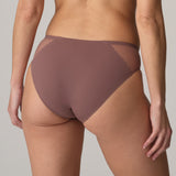 Mario Jo Louie Rio Briefs - Black, Satin Taupe & Powder Rose - Lily Pad Lingerie