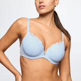 Marie Jo Cathia Padded Heartshape Bra in Tiny Vichy - Lily Pad Lingerie