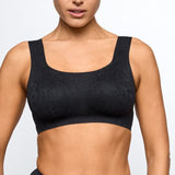 Marie Jo Soft Studio Lace Padded Bralette in Caffe Latte & Black