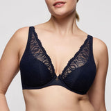 PrimaDonna Salerno Half Padded Plunge Bra in Midnight - Lily Pad Lingerie