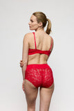Marie Jo Soft Studio Lace Back Full Briefs in Red - Lily Pad Lingerie