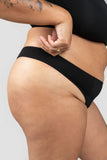 Huha Mineral Undies - Low Profile Thong in Blk & Grey - Lily Pad Lingerie