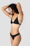 Huha Mineral Undies - Low Profile Thong in Blk & Grey - Lily Pad Lingerie
