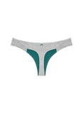 Huha Mineral Undies - Low Profile Thong in Blk & Grey - Lily Pad Lingerie