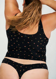 Huha Mineral Undies - Thong in Midnight Rose - Lily Pad Lingerie