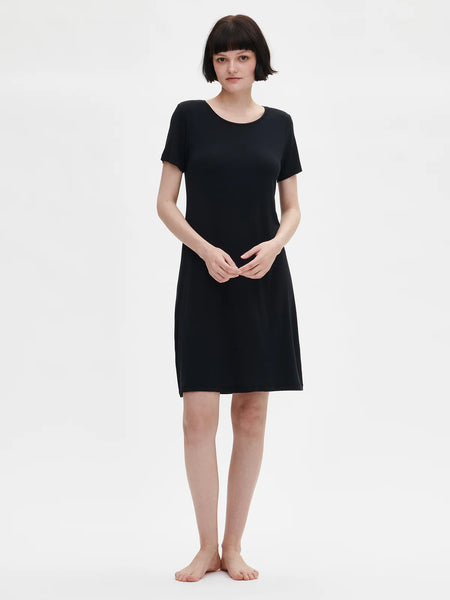 Nanso Hento S/Slv Nightdress in Black