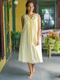 April Cornell Sunny Morning Nighty in Pale Yellow - Lily Pad Lingerie