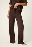 PJ Salvage Textured Essentials PJ Set in Chocolate