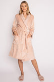 PJ Salvage Luxe Plush Robe in Blush