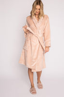 PJ Salvage Luxe Plush Robe in Blush