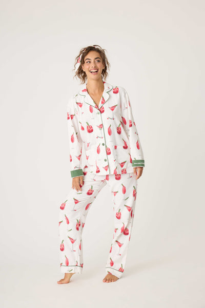 PJ Salvage Flannel Cranberries & Cocktails PJ Set