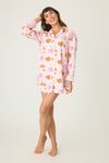 PJ Salvage Bf Brunch Club Flannel Nightshirt