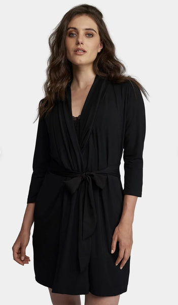 Fleur't Iconic Robe in Black