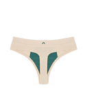 Huha Mineral Undies - Mid-Rise Thong (Black & Beige) - Lily Pad Lingerie