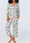 BedHead 3/4Slv Crop Stretch Jersey PJ Set - Alpine Cabins