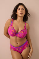 PrimaDonna Devdaha Half Padded Plunge Bra in Very Berry