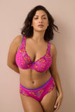 PrimaDonna Devdaha Half Padded Plunge Bra in Very Berry