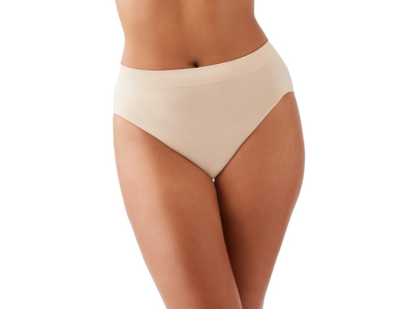 Wacoal B-Smooth® Seamless Hi-Cut Brief in Black, Ivory & Beige