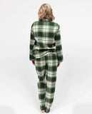 Cyberjammies Fern Flannel Pajama Set in Olive
