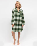 Cyberjammies Fern Flannel Nightshirt in Olive