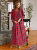 April Cornell Fireside Check Flannel Dressing Gown