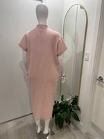 Diamond Tea S/S Long Crinkle Cotton Lounger - Shell Pink