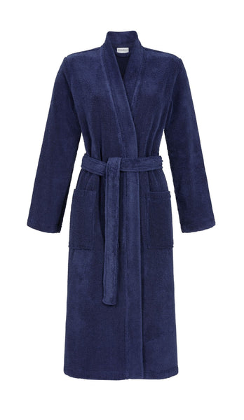 Ringella Microcotton Mid Length Wrap Robe in Kobalt
