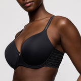 PrimaDonna Twist Twist Side Padded Heartshape Bra in Rose & Charcoal