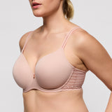 PrimaDonna Twist Twist Side Padded Heartshape Bra in Rose & Charcoal