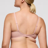 PrimaDonna Twist Twist Side Padded Heartshape Bra in Rose & Charcoal