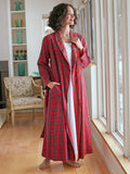 April Cornell Fireside Check Flannel Dressing Gown