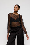 Mario Jo Avero Daisy Top in Black - Lily Pad Lingerie