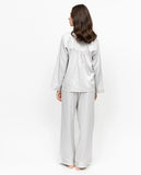 Fable & Eve Victoria Silver Grey Wide Leg Pajama Set - Lily Pad Lingerie