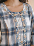 April Cornell Sky Plaid Caftan - Lily Pad Lingerie