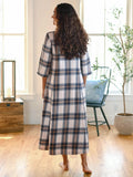 April Cornell Sky Plaid Caftan - Lily Pad Lingerie