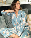 Fable & Eve Somerset Floral Print Wide Leg Pajama Set - Lily Pad Lingerie